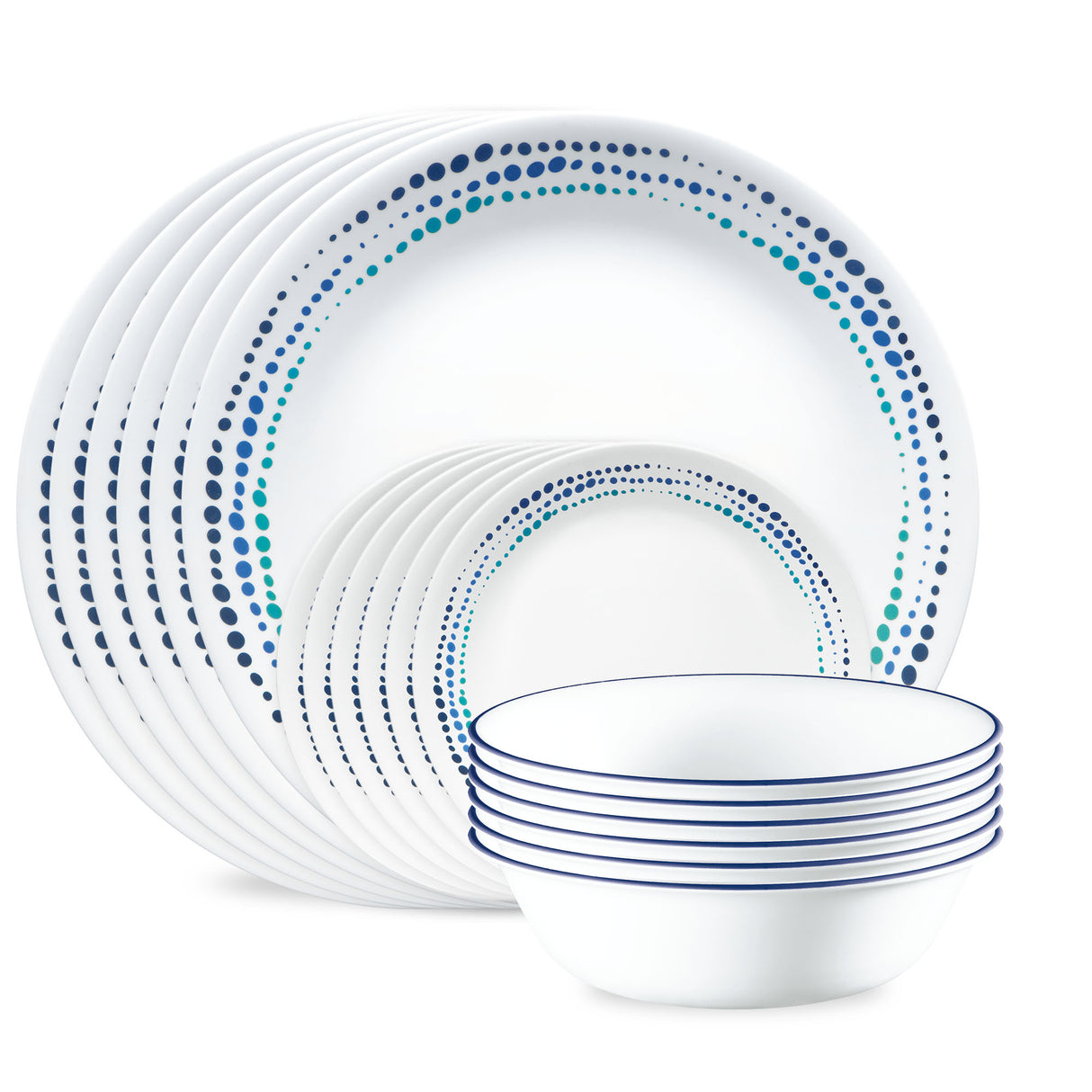 Corelle® Ocean Blues 18-piece Dinnerware Set, Service for 6