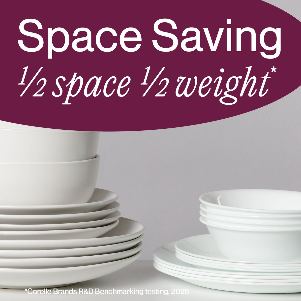 Corelle® Winter Frost White Dinnerware Set – Service for 12 + Serving Platter