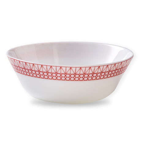 Milk Glass Graphic Stitch 18-ounce Bowl