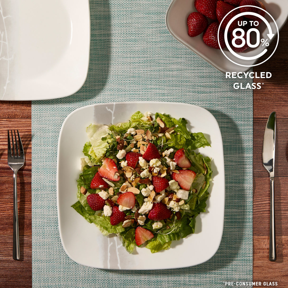 text up to 80% recycled glass