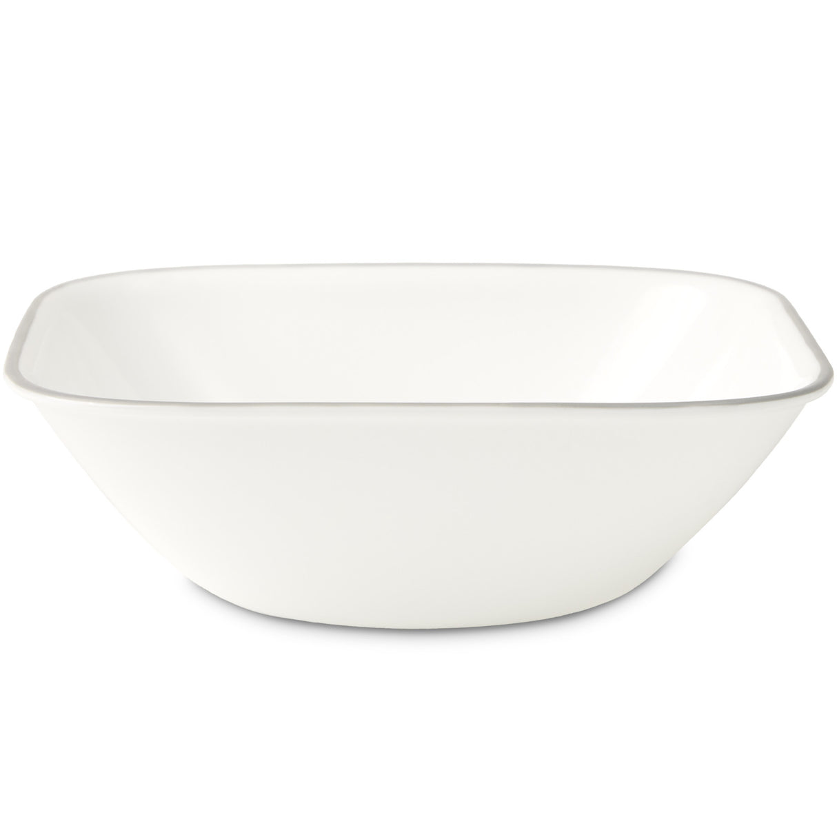 Wandering Grove Square 22-ounce Gray Rimmed Bowl