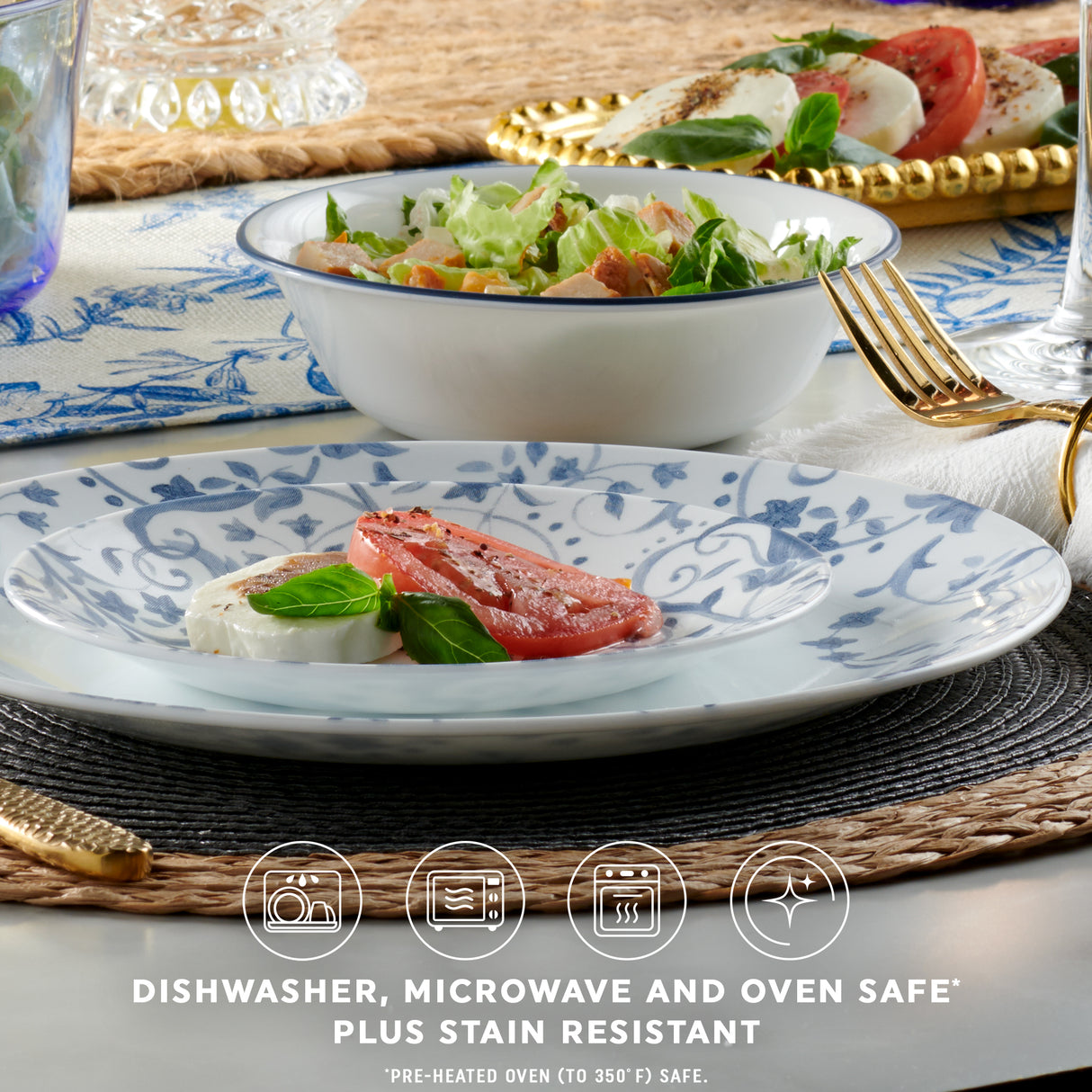 Corelle® Darlington 12-piece Dinnerware Set, Service for 4