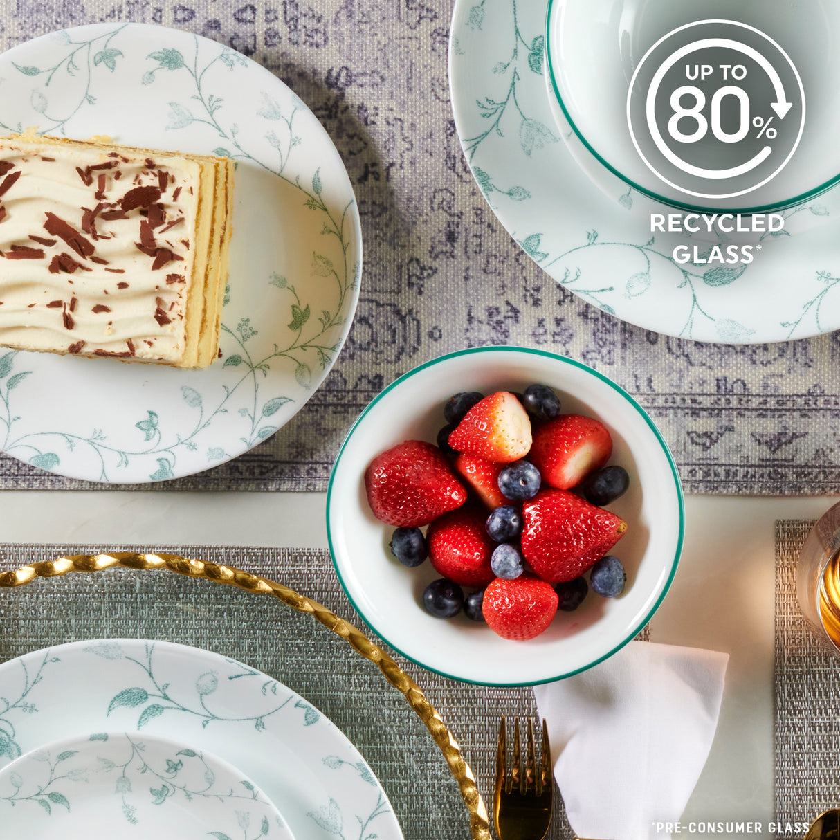 Corelle® Chambord 18-piece Dinnerware Set, Service for 6