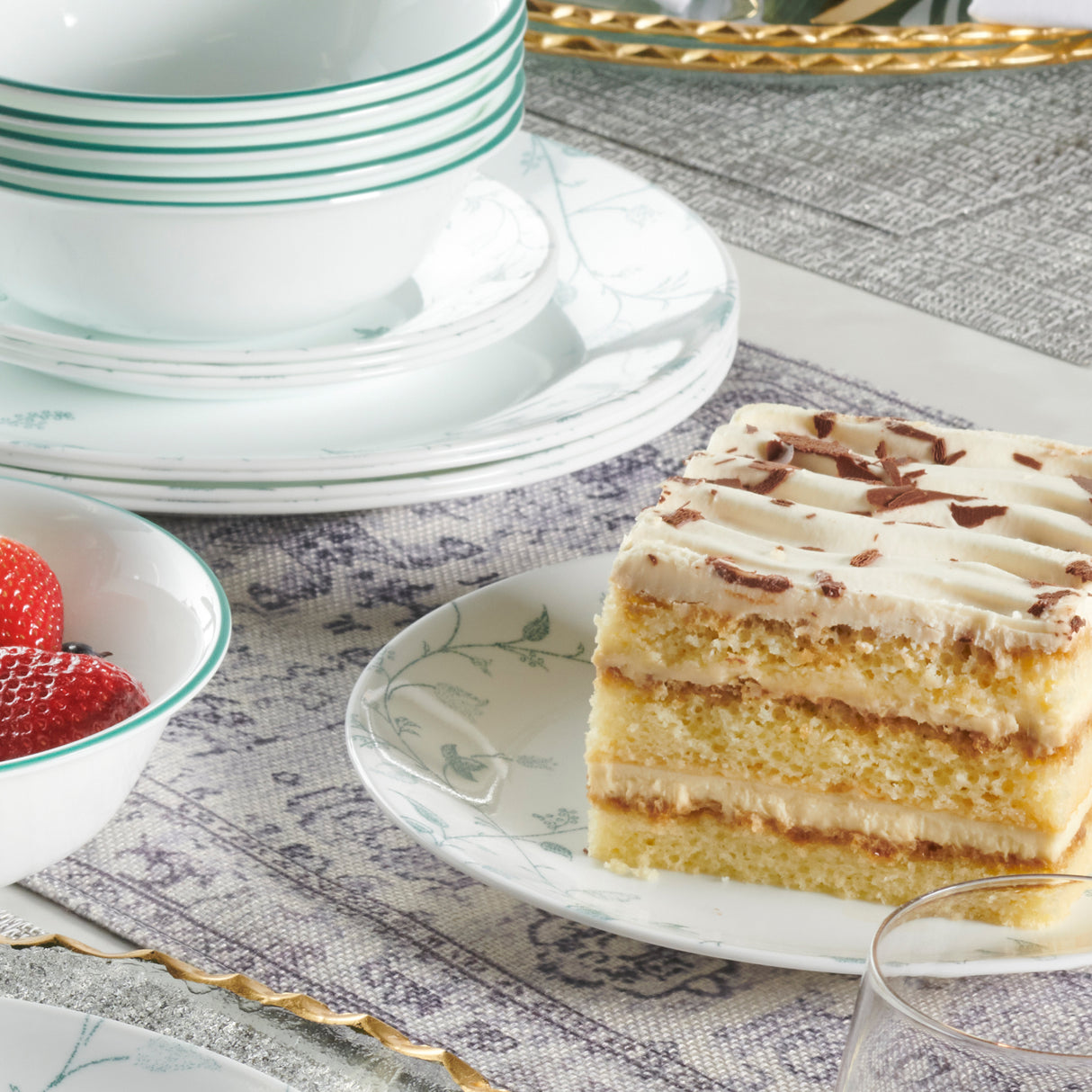 Corelle® Chambord 18-piece Dinnerware Set, Service for 6