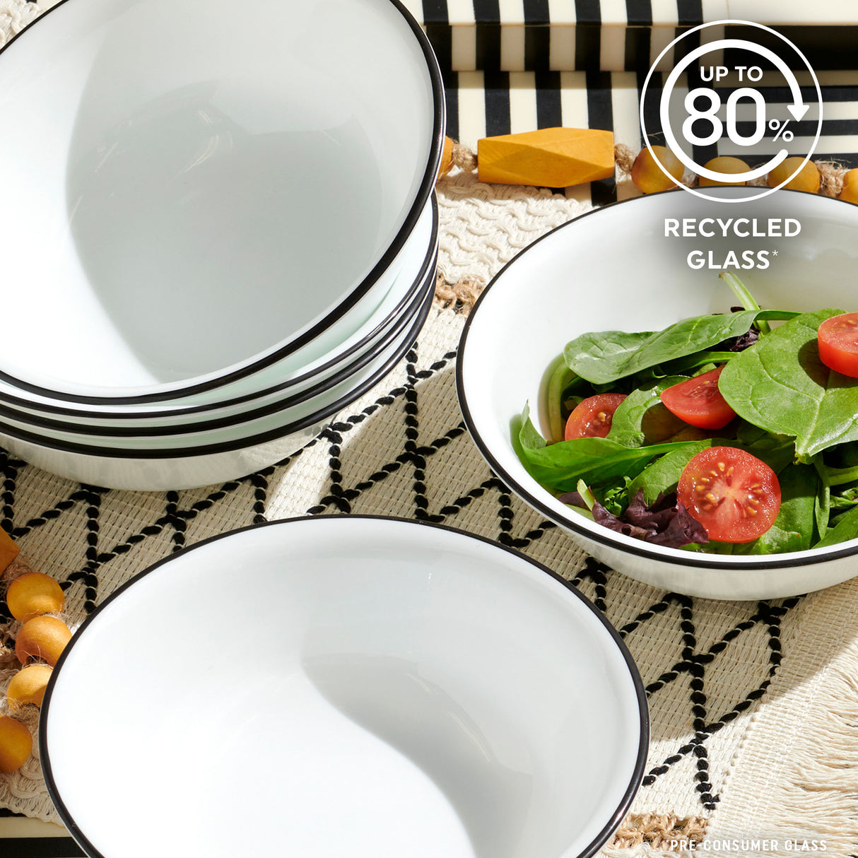 Corelle® Delicate Grid 18-piece Dinnerware Set, Service for 6