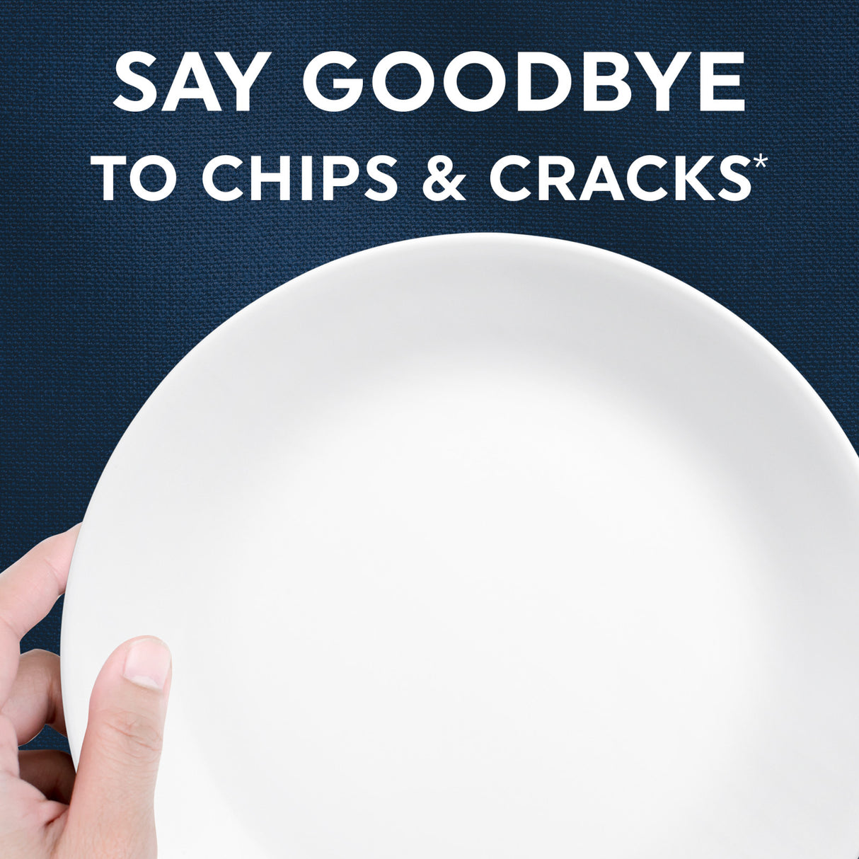 text that says goodbye to chips & cracks