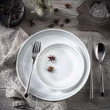  Mystic Gray dinner &amp; appetizer plate on tabletop