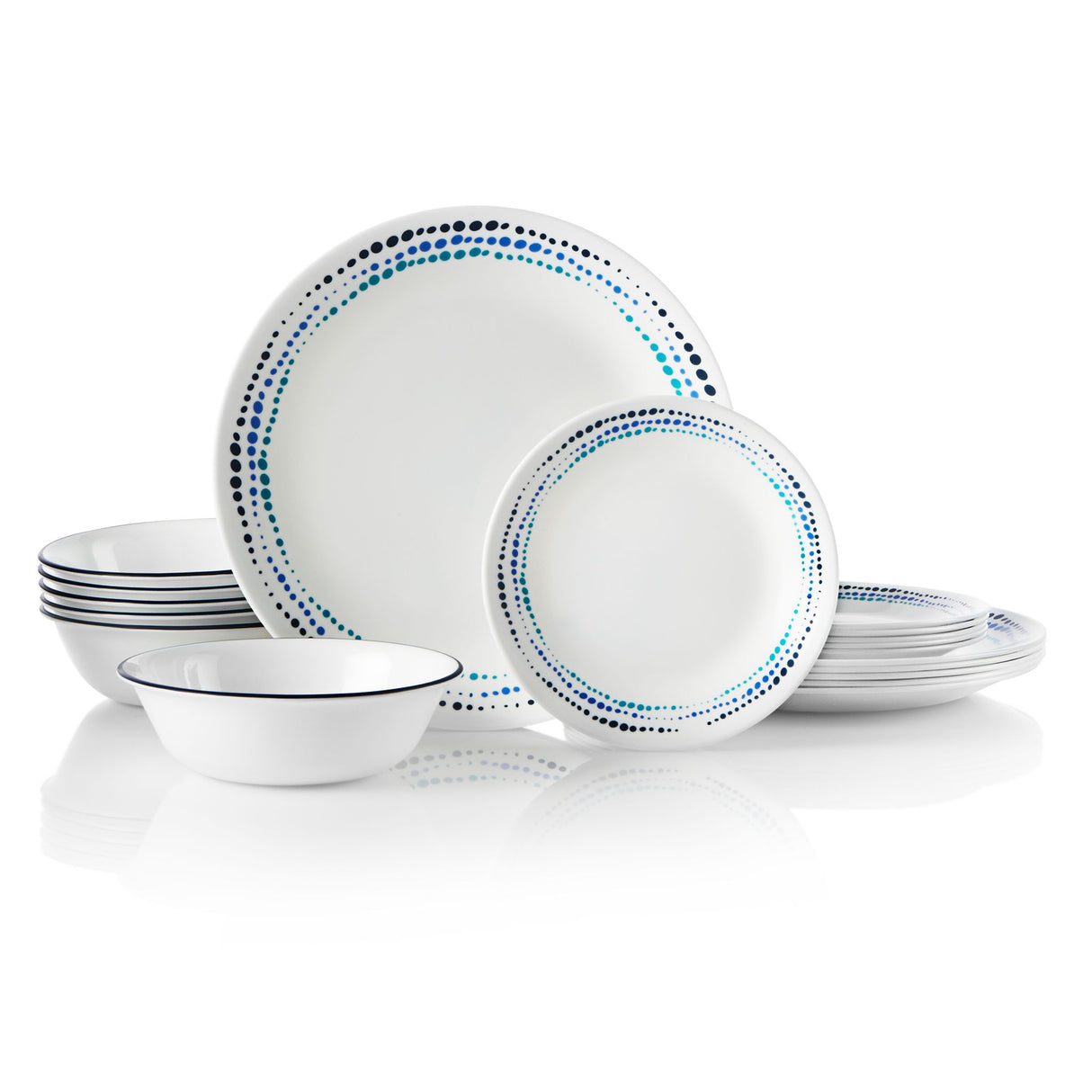 Ocean Blues 18-pc Dinnerware Set Front View