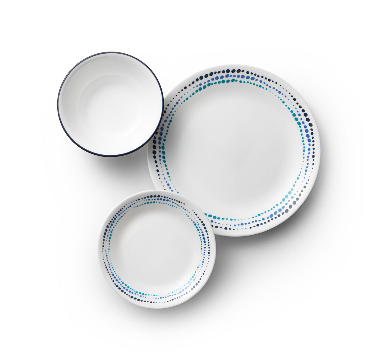 Ocean Blues 18-pc Dinnerware Set Top View
