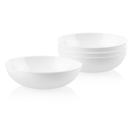 Winter Frost White 46-ounce Meal Bowl, 4-pk