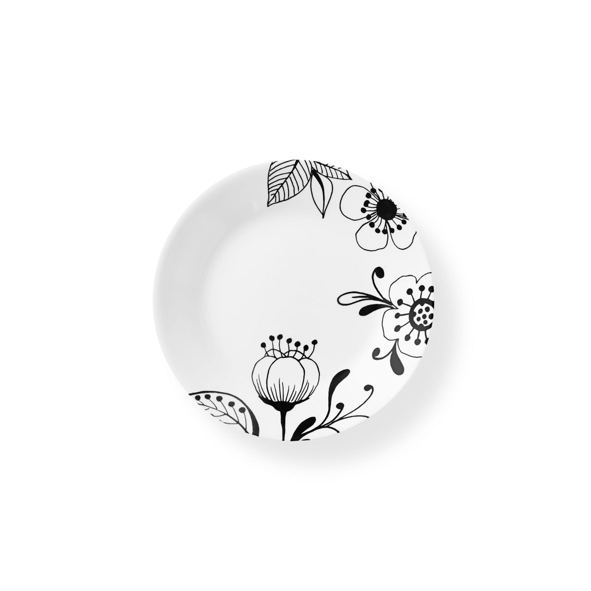 Inked Poppy 6.75" Appetizer Plate