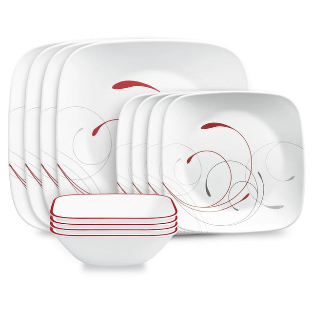 Splendor Square 12-piece Dinnerware Set