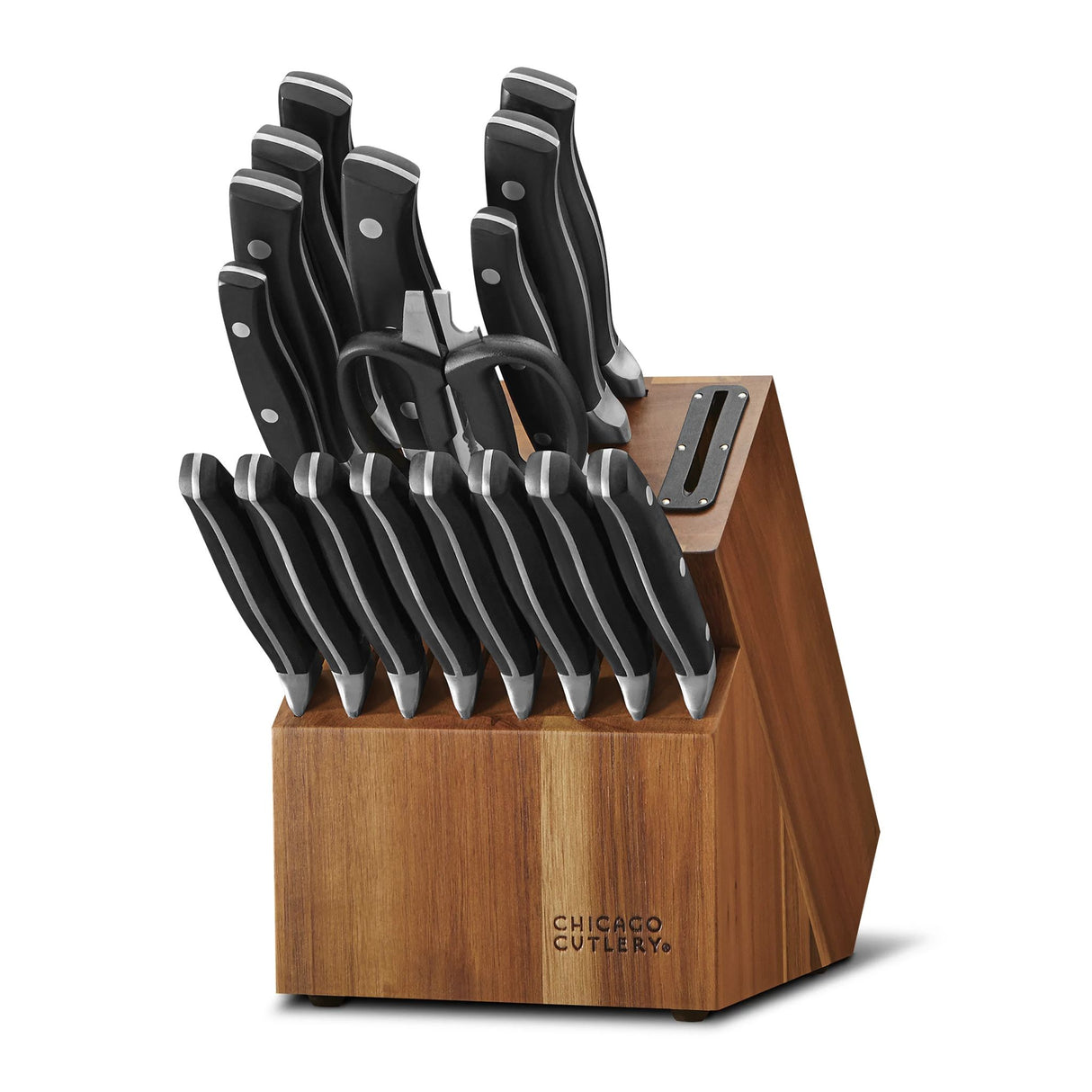 Insignia Classic 18-pc Knife Set with Block with Built-In Sharpener