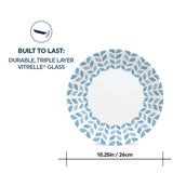  Global Collection Northern Pines 10.25" Dinner Plate with text built to last durable triple layer vitrelle glass