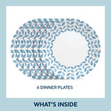 Global Collection Northern Pines 10.25" Dinner Plates with text what's inside 6 dinner plates