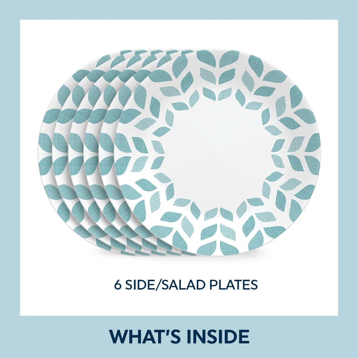6 Northern Pines appetizer plates with text "what's inside"