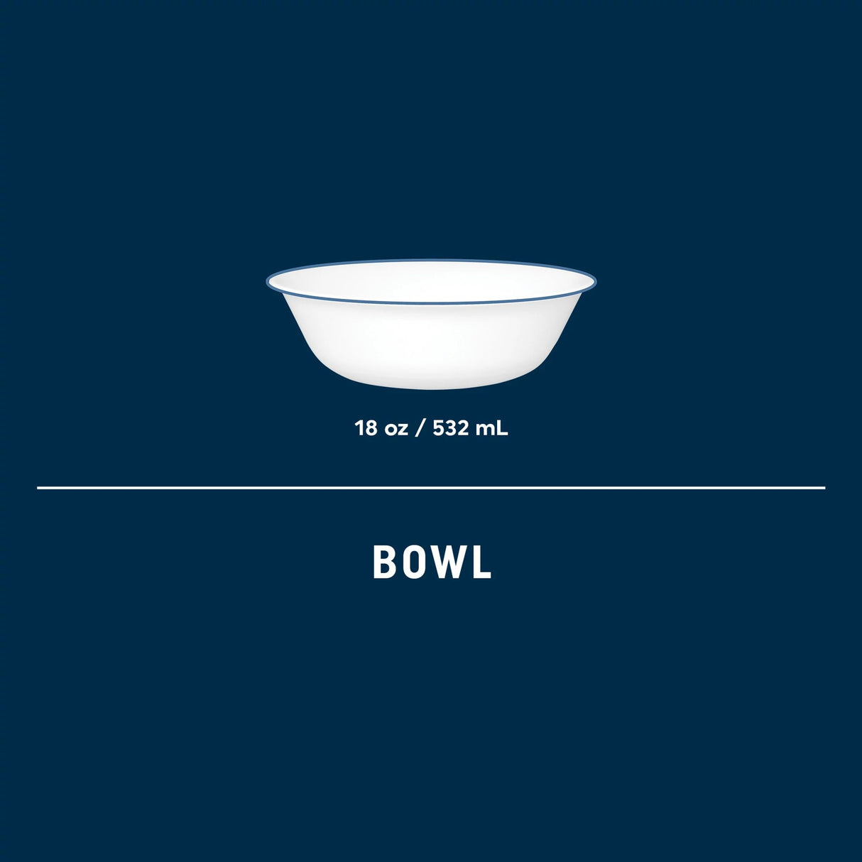 Botanical Stripes Cereal Bowl with dimensions 18oz/532ml