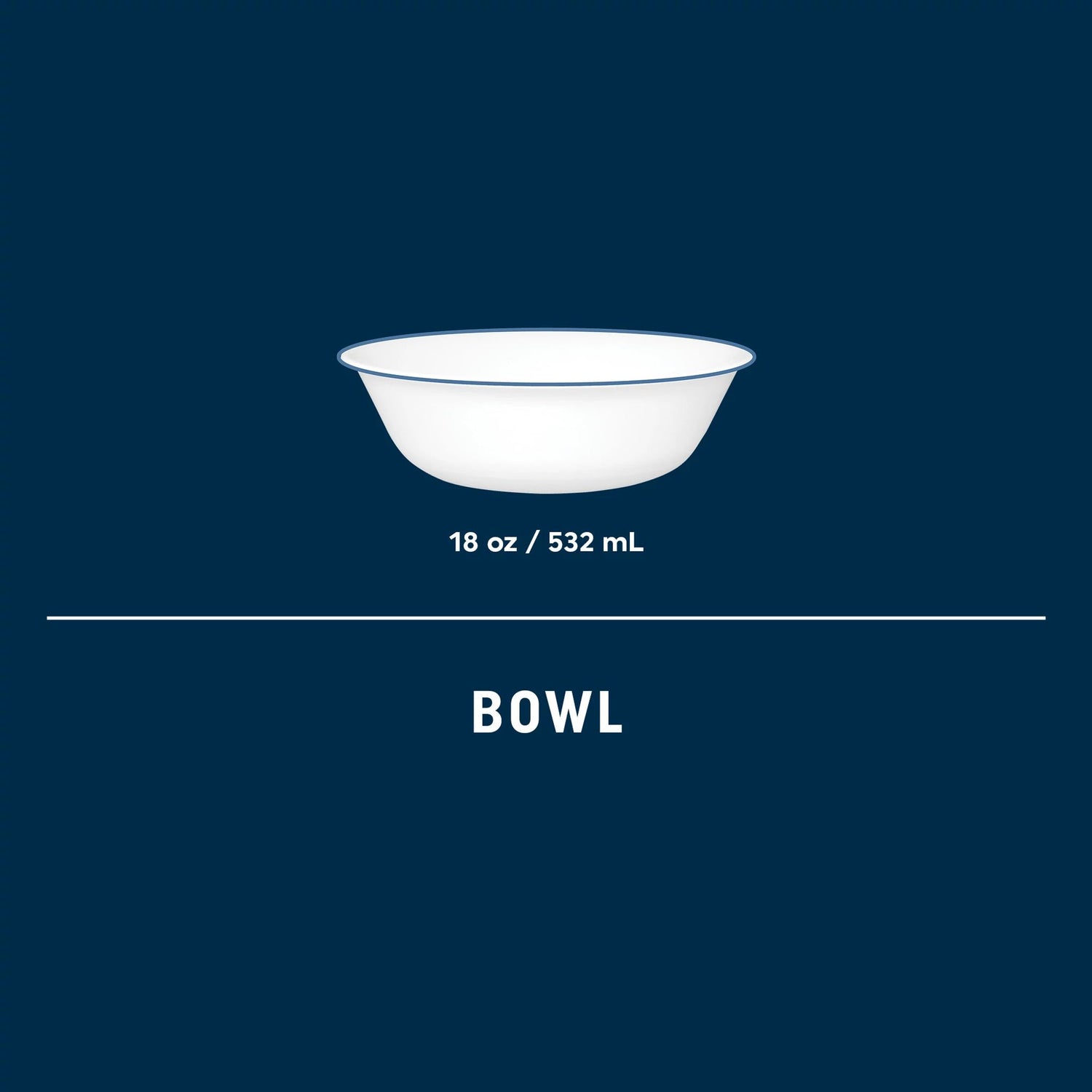 Botanical Stripes Cereal Bowl with dimensions 18oz/532ml