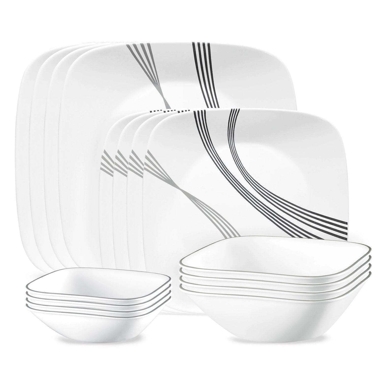 Urban Arc 16-piece Dinnerware Set, Service for 4