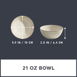  Stoneware Sea Salt 21-ounce Cereal Bowl with dimensions