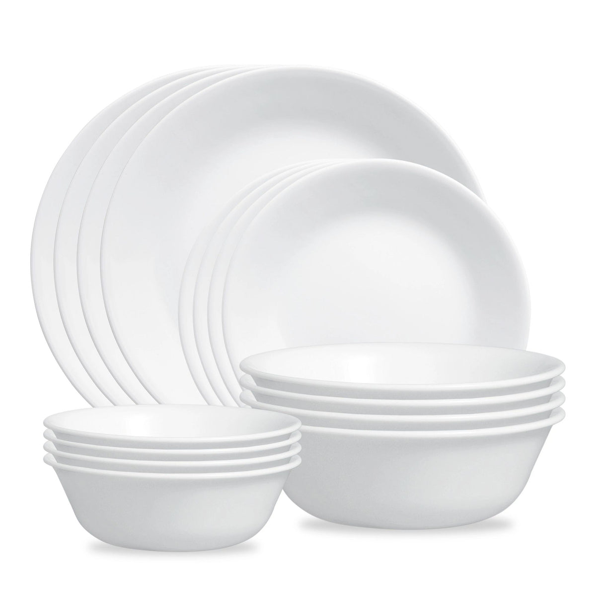 Winter Frost White 16-pc Mugless Dinnerware Set