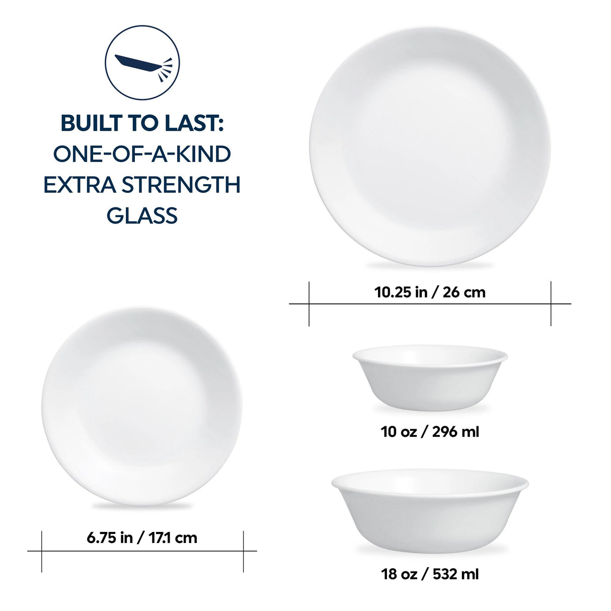 Winter Frost White Dinner & appetizer plates, 18- & 16-oz bowls