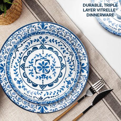  text that says durable triple layer Vitrelle dinnerware