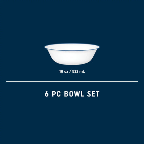  Botanical Stripes 18-ounce Bowls with text 6-piece bowl set
