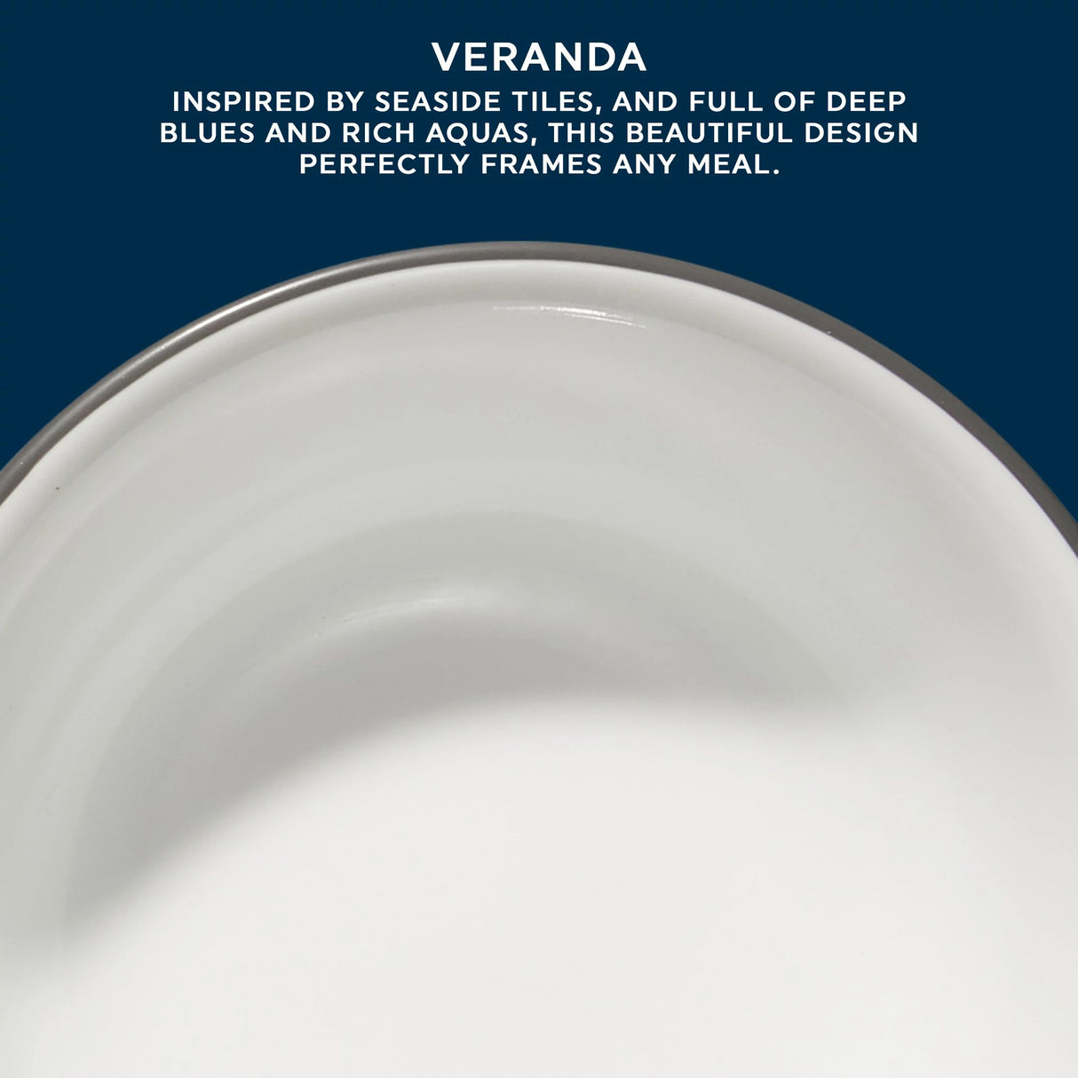  Veranda 18-ounce Cereal Bowl with text inspiered by seaside tiles