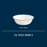  Veranda 18-ounce bowl with text showing set includes 6 bowls