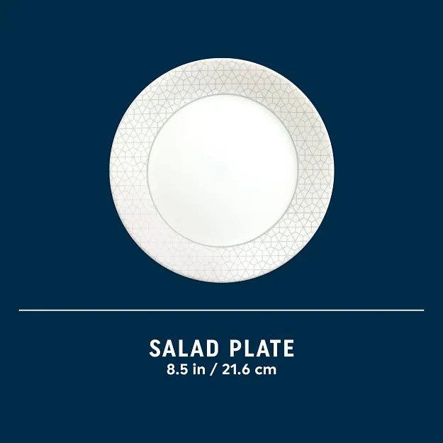 Knox salads plate showing the dimension of the plate - 8.5" diameter