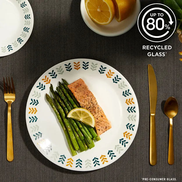Anders dinnerplate with text up to 80% recycled glass
