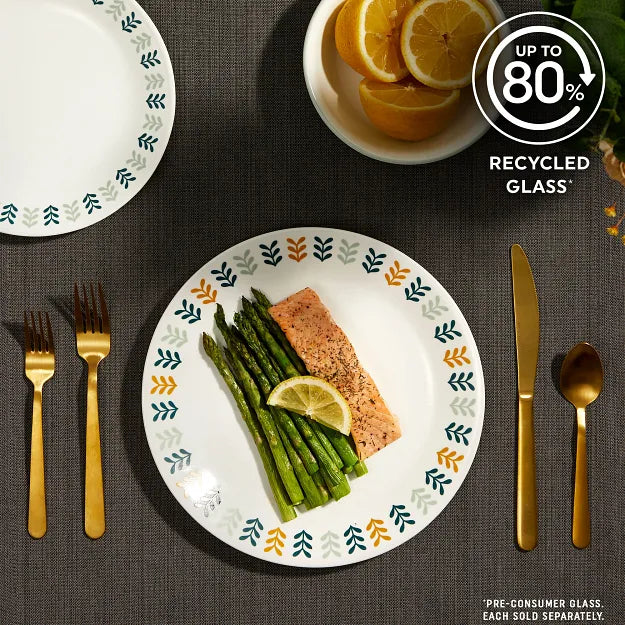 Anders dinner plate with text up to 80% recycled glass
