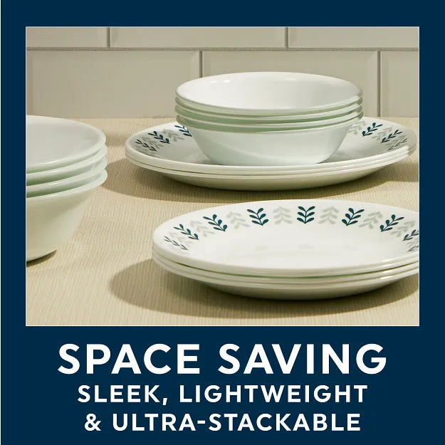 Anders dinnerware with text space saving sleek lightweight & ultra stackable