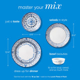 Portofino 10.25" Dinner Plates, 6-pack with text master your mix