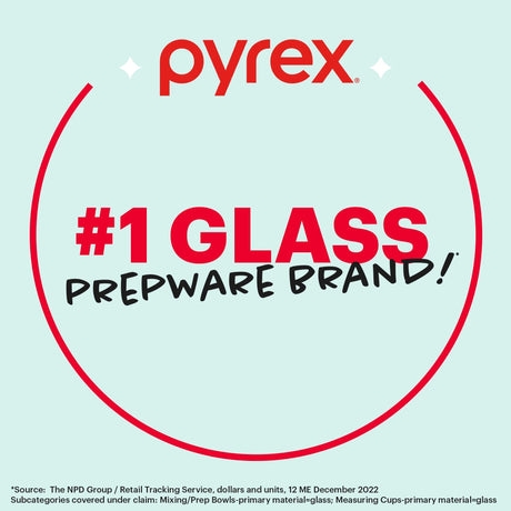  text that says Pyrex #1 Glass Prepware Brand