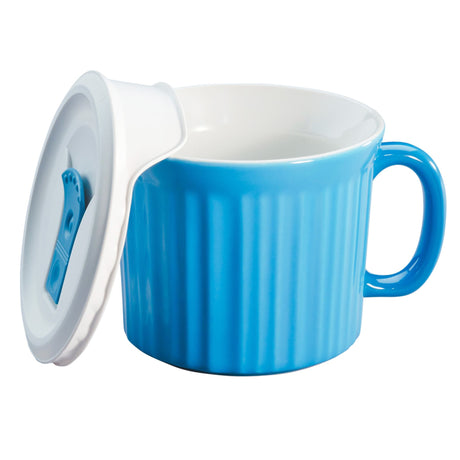 Colours® Pop-Ins® Light Blue 20-oz Mug with Lid off 