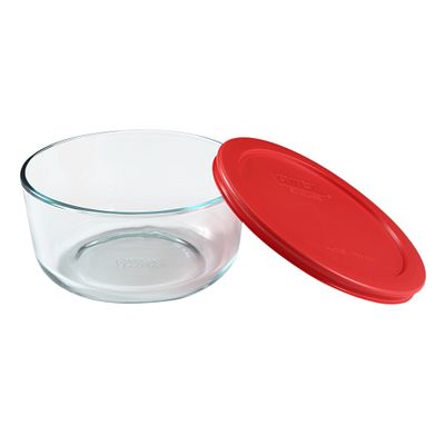 Simply Store 4 Cup Round Storage Dish w/ Red Lid
