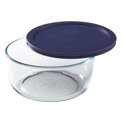 Simply Store® 7 Cup Round Storage Dish w/ Blue Lid