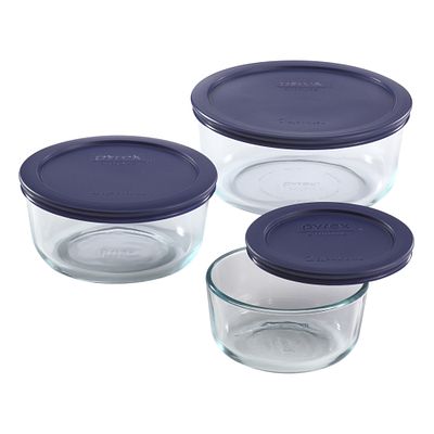 Simply Store® 6-pc Round Set with Blue Lids