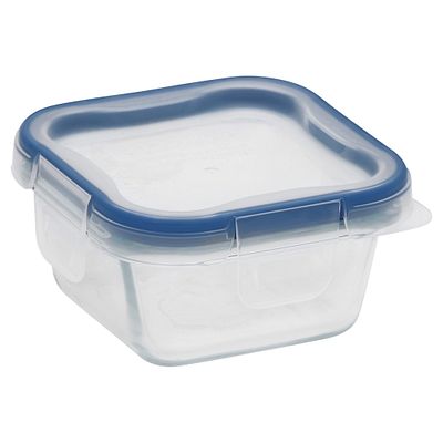 Total Solution Pyrex 1-cup Square Glass Food Storage with locking lid