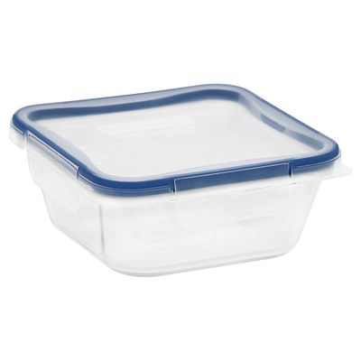 Total Solution Pyrex Square 4-cup Glass Food Storage with locking lid