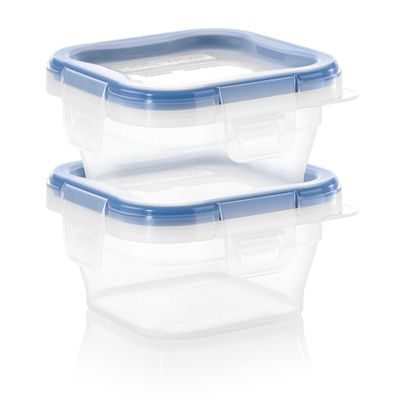 Total Solution™ Plastic Food Storage 2 pack  Square side view