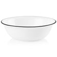 Inked Poppy 18ounce Black Rimmed Soup/Cereal Bowl