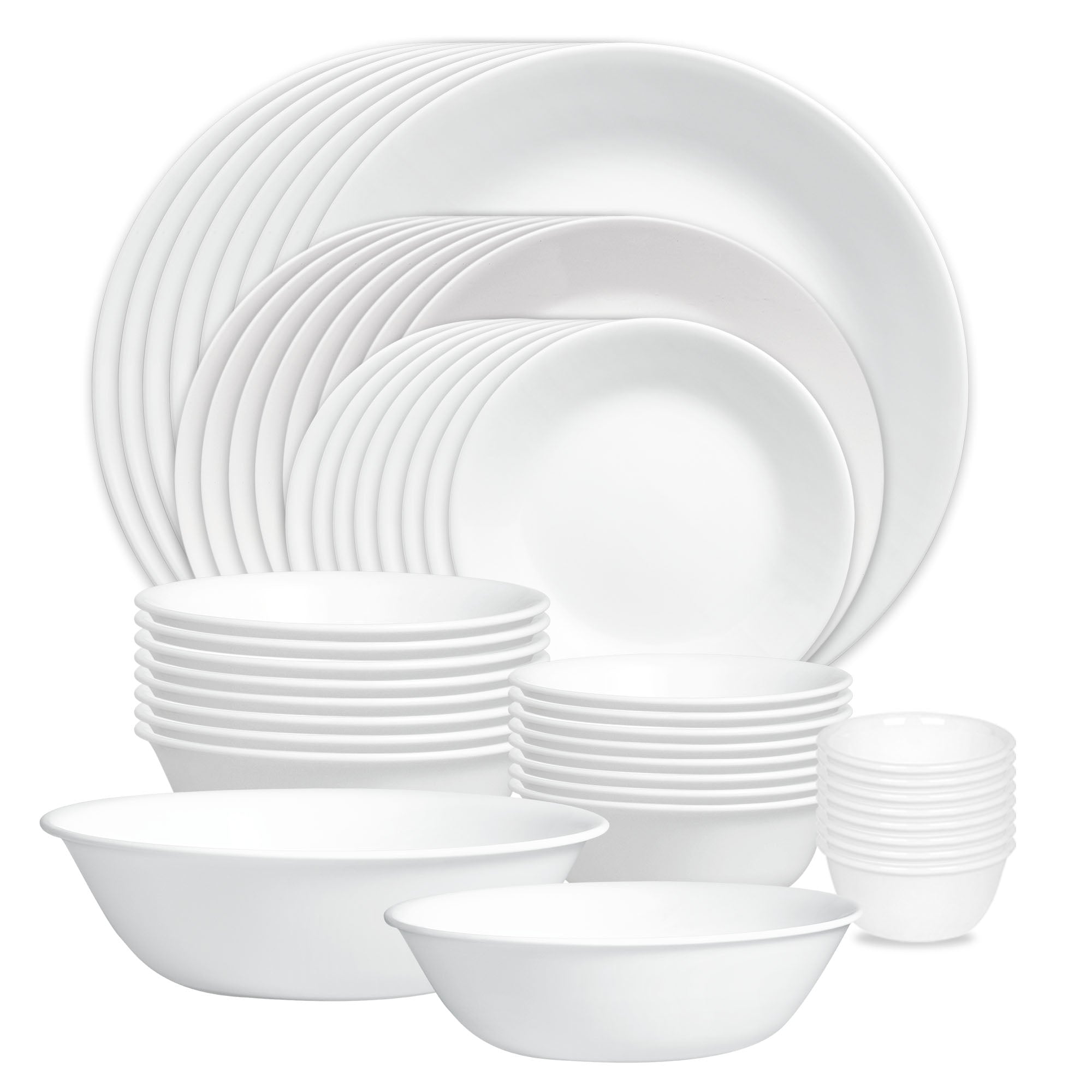 Corelle® Winter Frost White 50-piece Dinnerware Set, Service for 8, EX