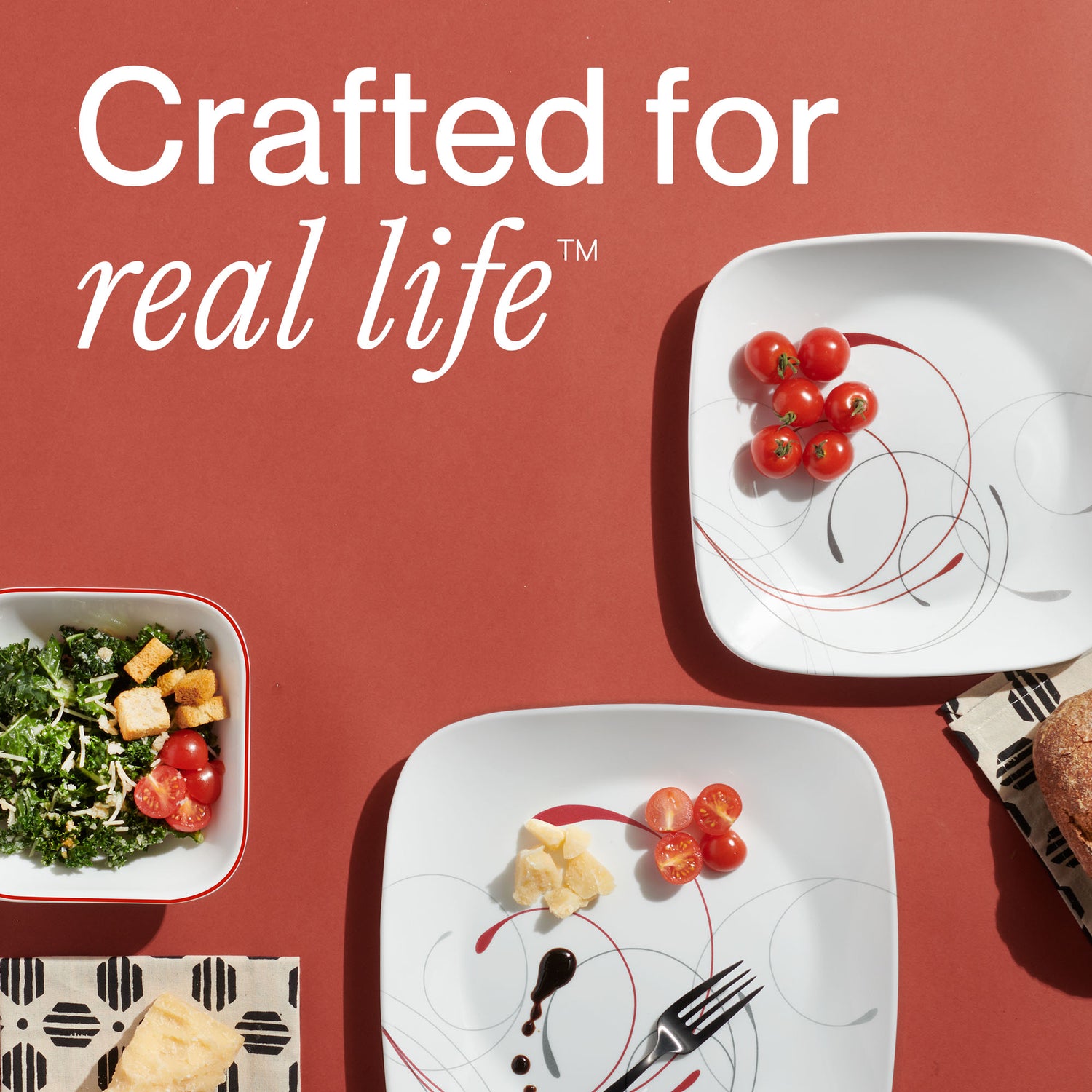 Corelle® Square Splendor 18-piece Dinnerware Set, Service for 6