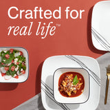 Corelle® Square Simple Sketch 18-piece Dinnerware Set, Service for 6