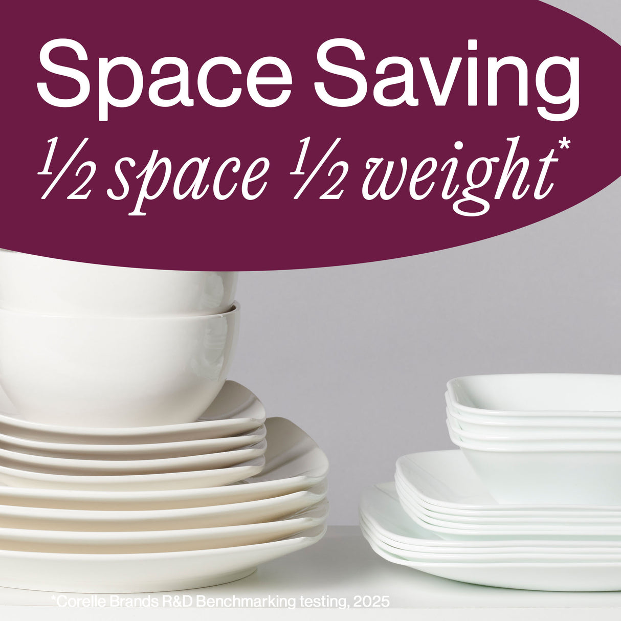 Corelle® Square Simple Sketch 18-piece Dinnerware Set, Service for 6