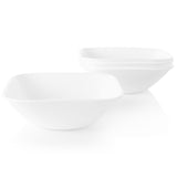 Pure White Square 22-ounce Cereal Bowl, 4-pack