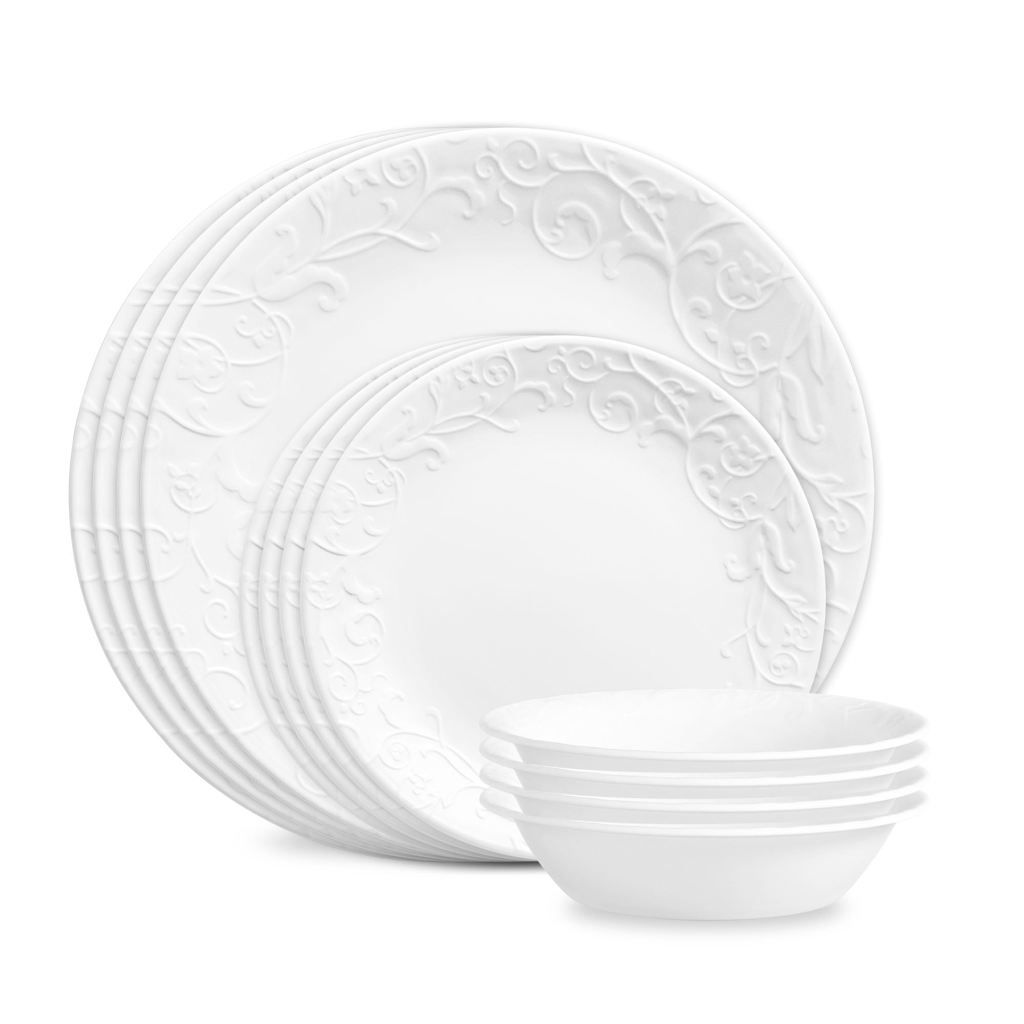 Corelle® Bella Faenza 12-Piece Dinnerware Set | Lightweight & Durable